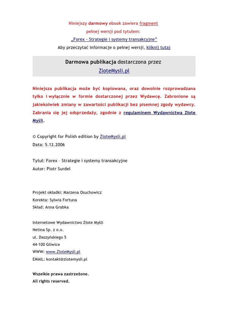 Strategie inwestycyjne forex