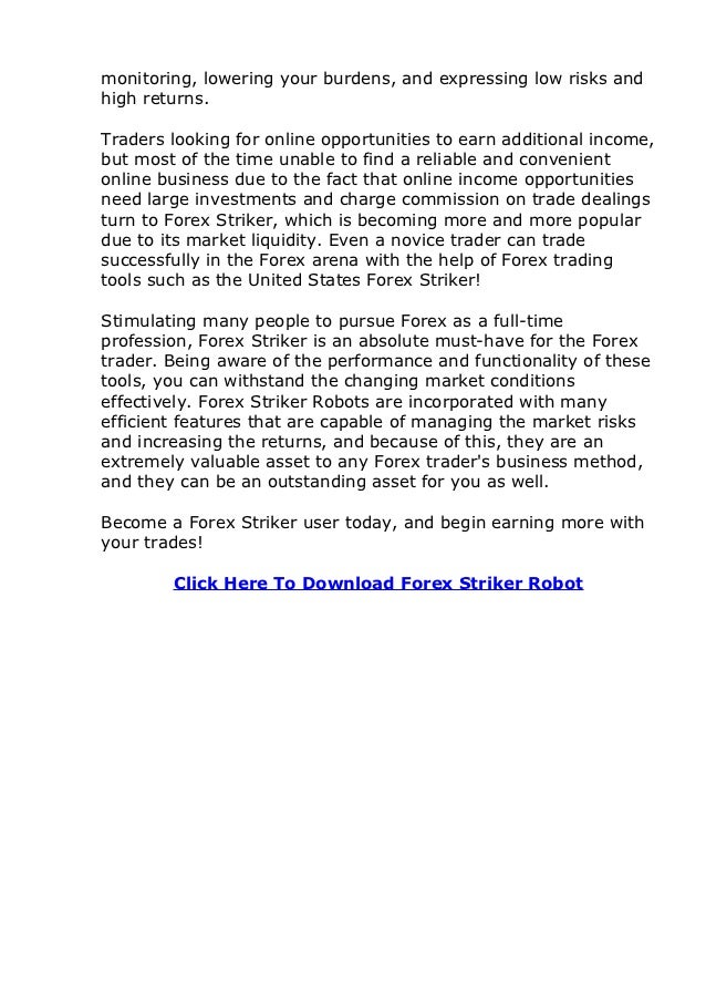 Forex striker robot review