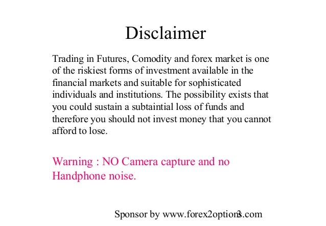 forex disclaimer template