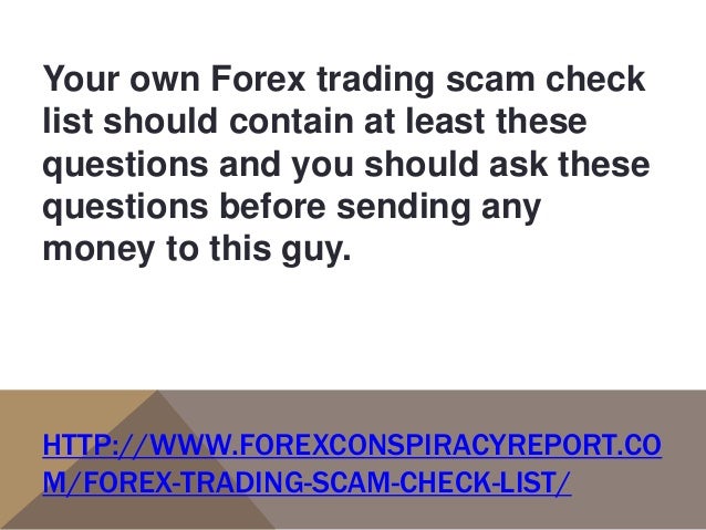 Forex scams list
