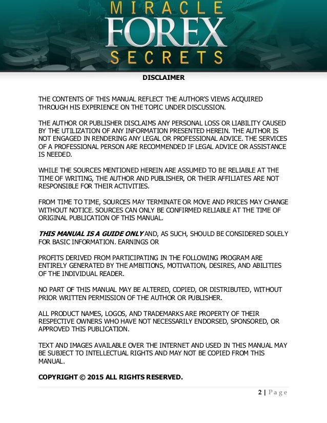 Forex trading secrets book