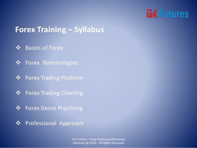 Forex Trading Training Course Erode - 