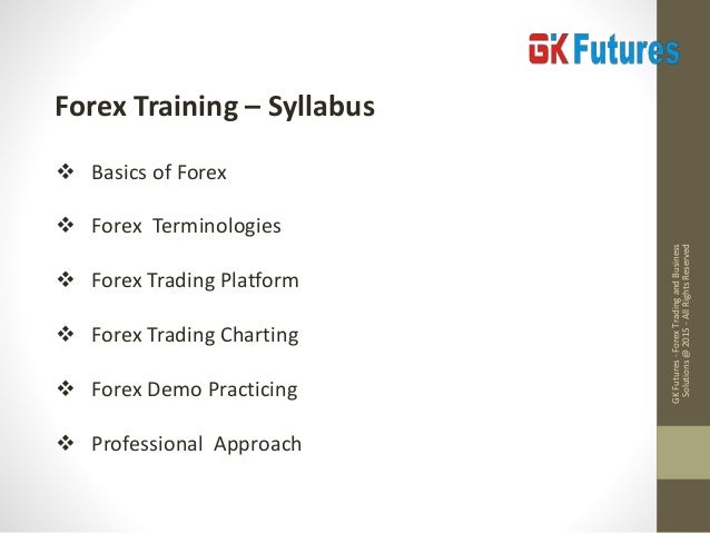 Forex Trading Training Course Trichy - 