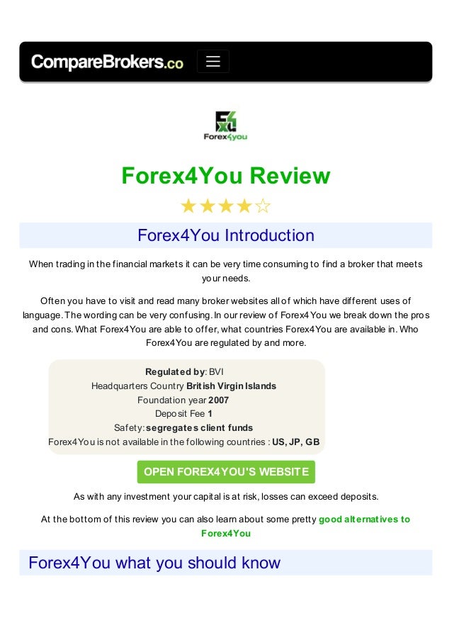 Forex4you Broker Review - 