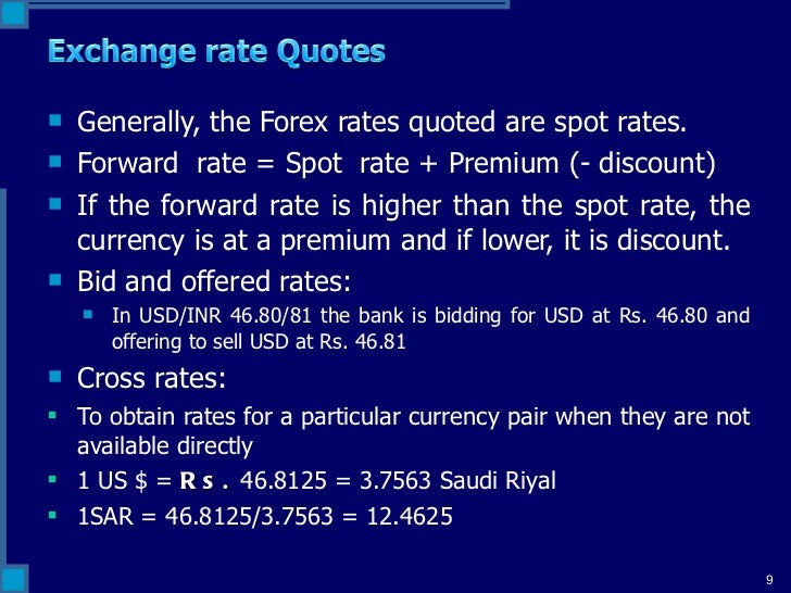 Forex forward rates online
