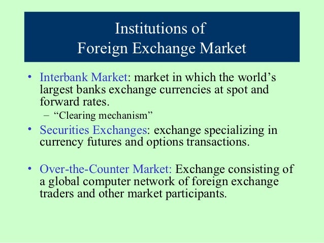 Over the counter forex market