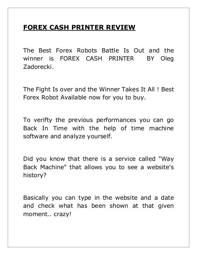 Forex cash printer free