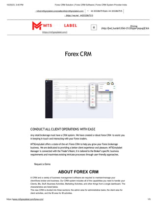 forex crm software