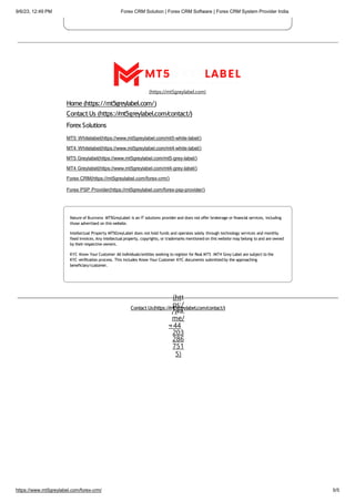 forex crm system with kyc