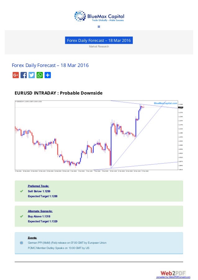 Forex Daily Forecast 18 Mar 2016 Blue Max Capital - 