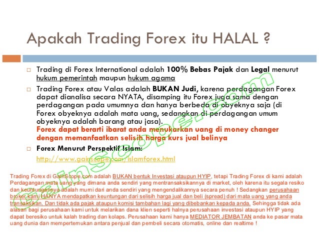 Trading forex yang halal