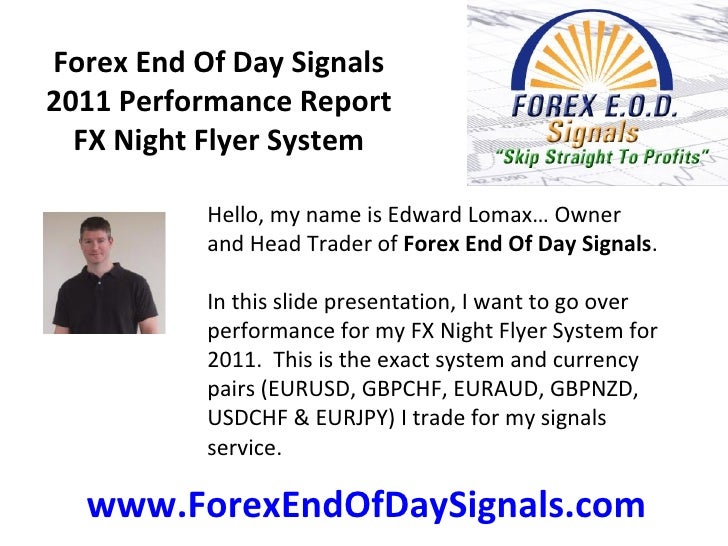 End of day forex data
