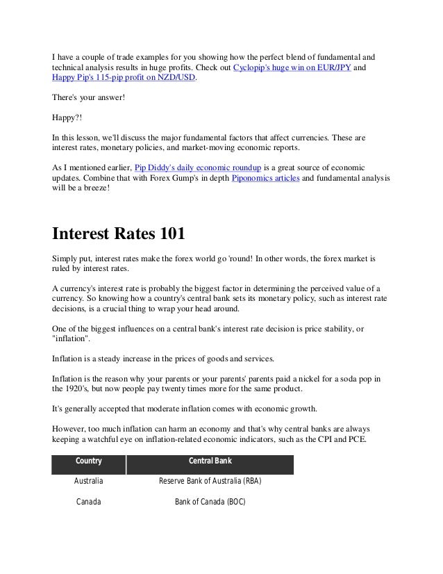 Forex Fundamental Analysis - 
