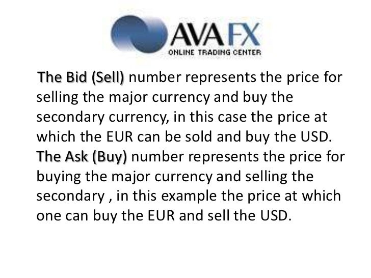 Forex Fx Bid And Ask Or Buy And Sell Fx Rates - 