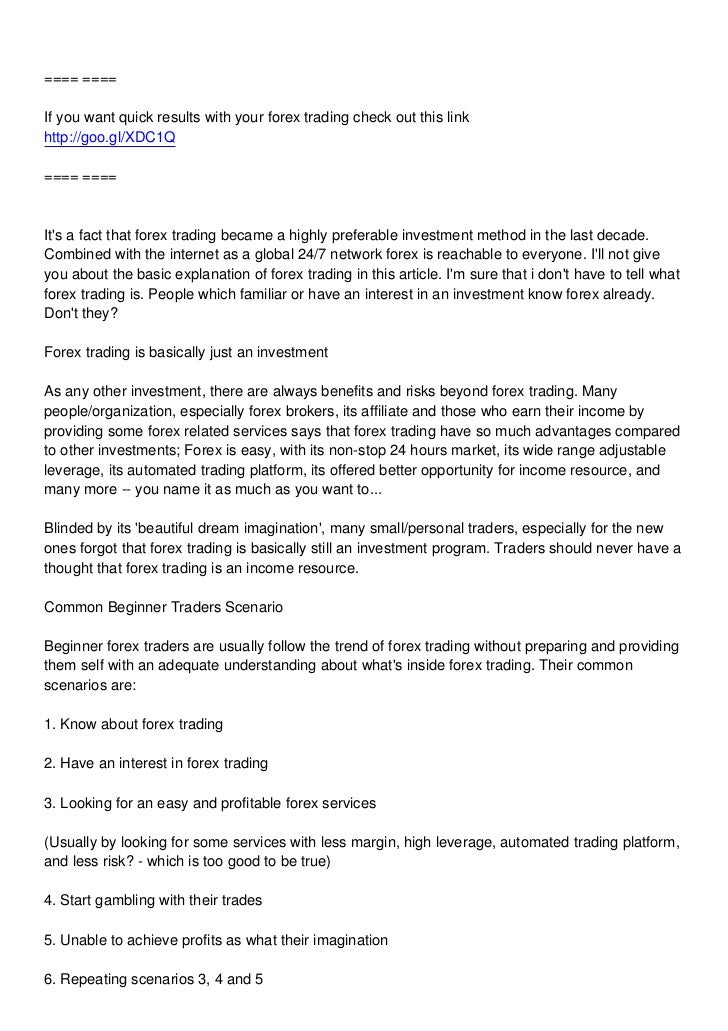 Trading Forex For Beginners - 