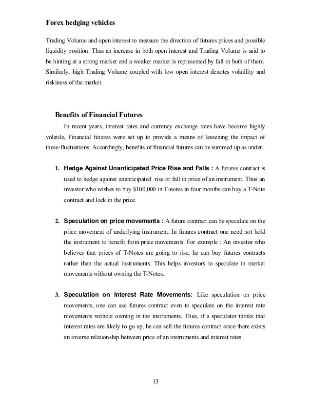 Hedging forex with futures