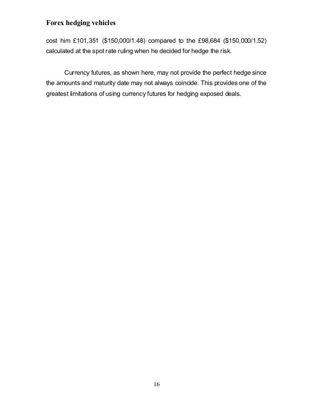 Hedging forex with futures