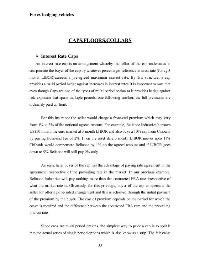 Hedging forex risk
