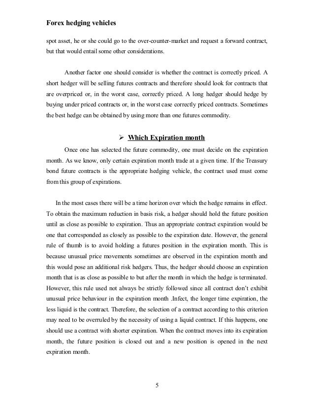 Hedging forex with futures