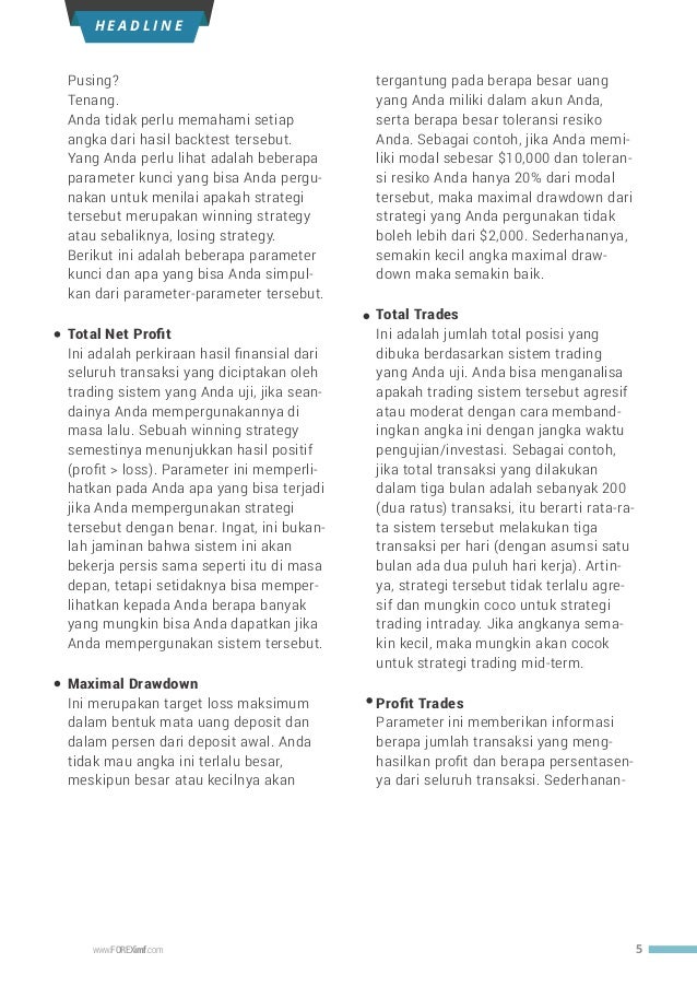 BAGAIMANA CARA MEMBACA HASIL BACKTEST STRATEGI FOREX?