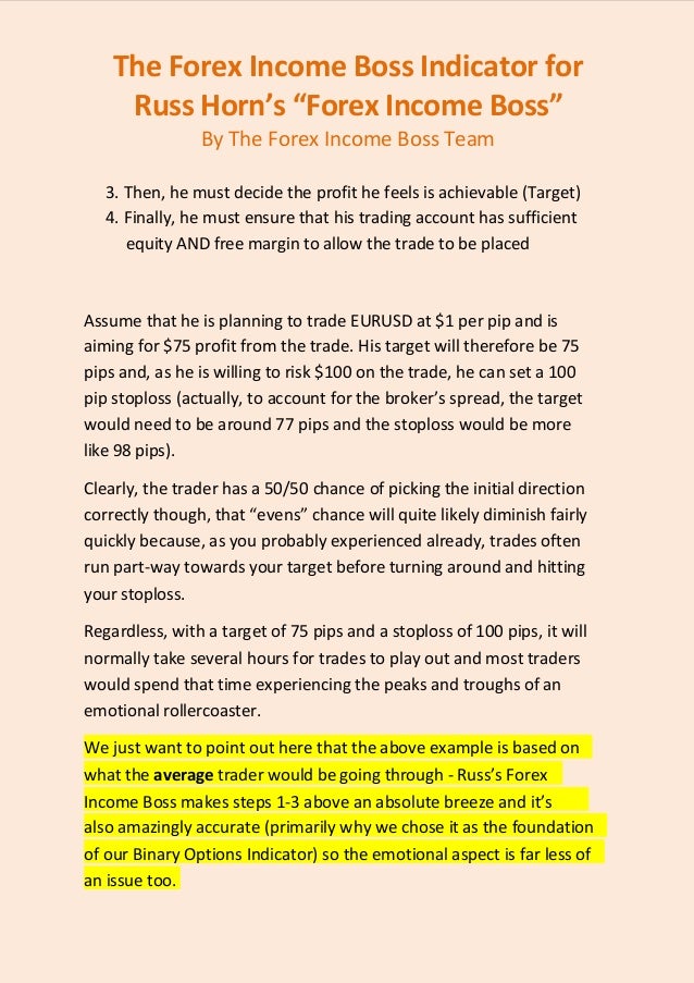 Forex income boss free