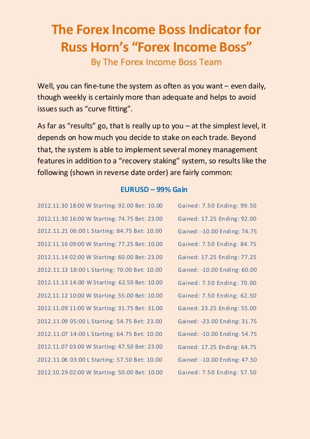 Forex income boss reviews