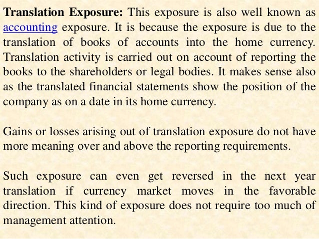 Forex exposure meaning