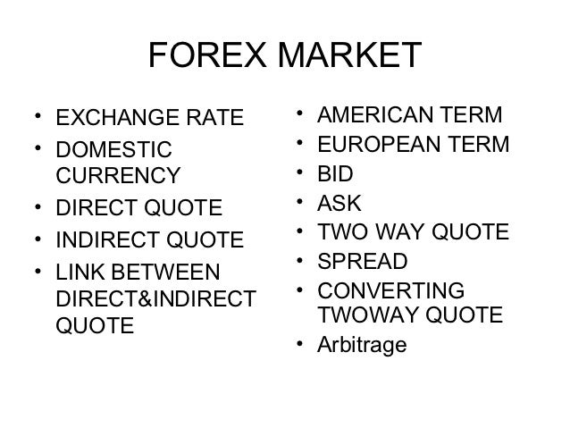 Direct quote forex
