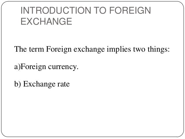 Introduction of forex market