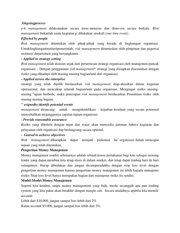 Forex exposure dan manajemen risiko