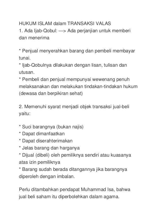 Hukum binary option menurut islam