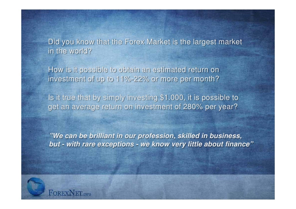Forex private investment