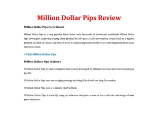 Million dollar pips forex peace army money line nfl betting tips