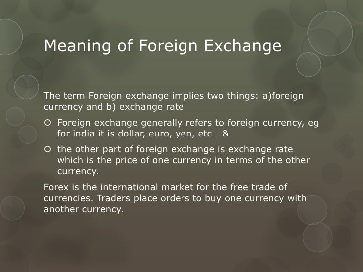 Forex presentation slides