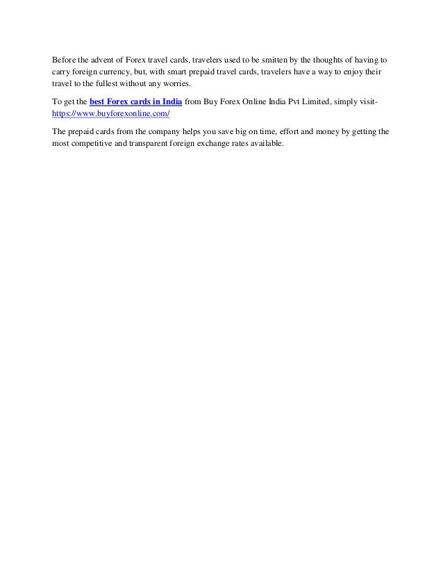 Forex Prepaid Travel Cards Great Benefits Combined With Simplicity - 