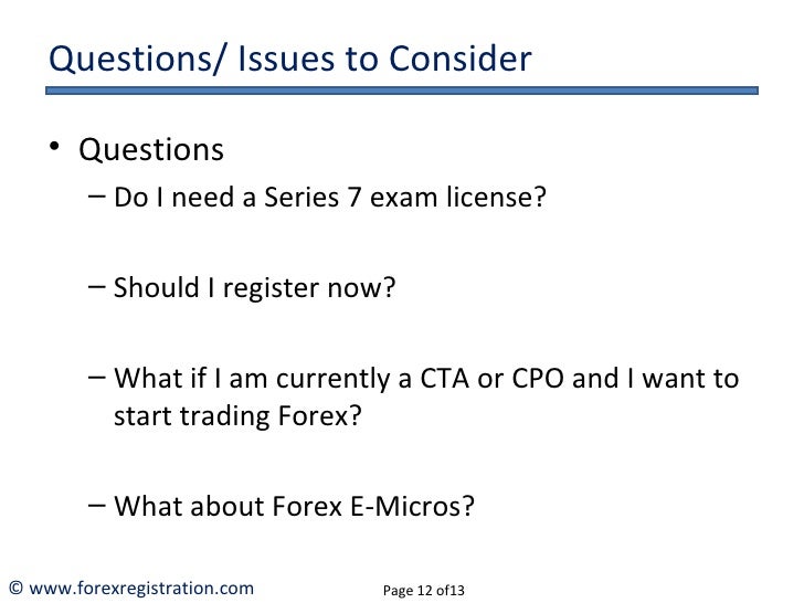 Forex registration