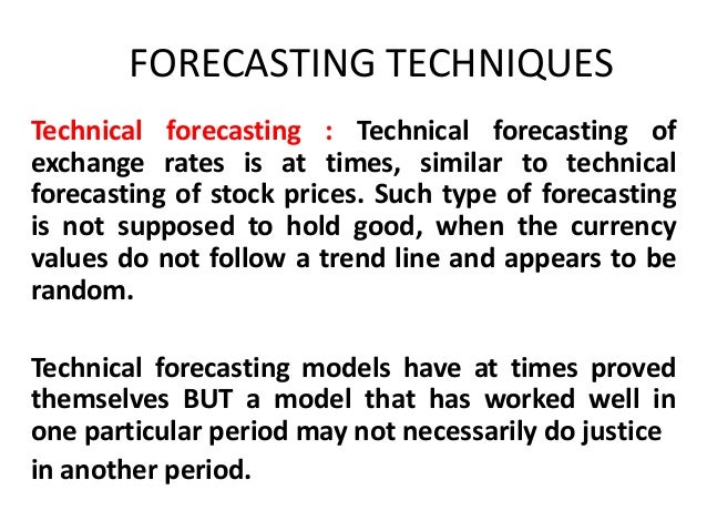 Forex forecasting techniques
