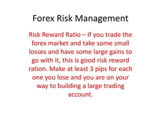 Forex Risk Management | PPTX