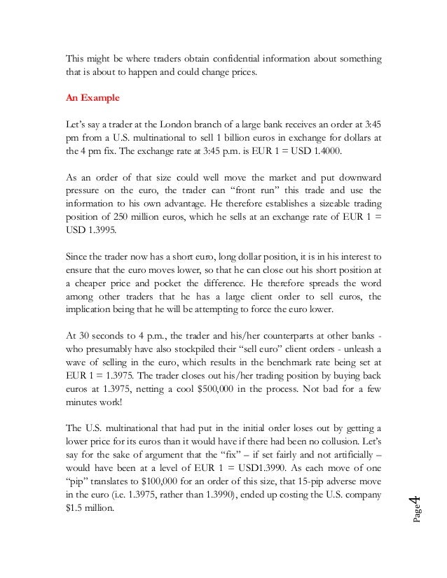 Forex rate rigging scandal