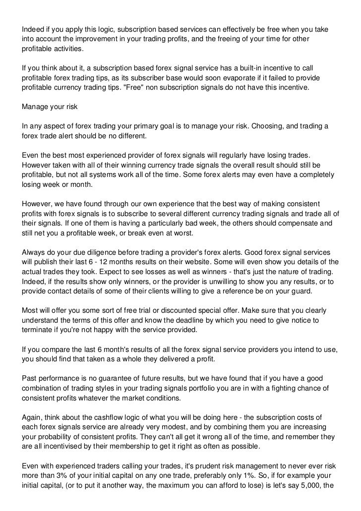 H!   ow To Follow The Signals To Trade Like A Pro - 