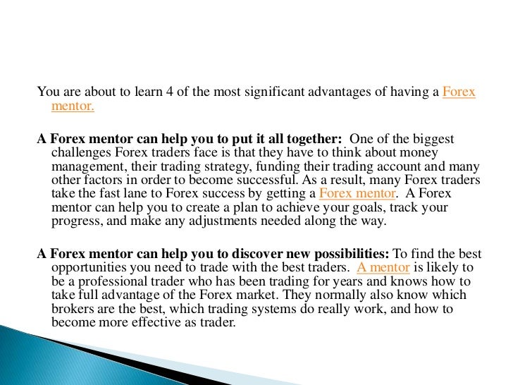 Forex mentorship program