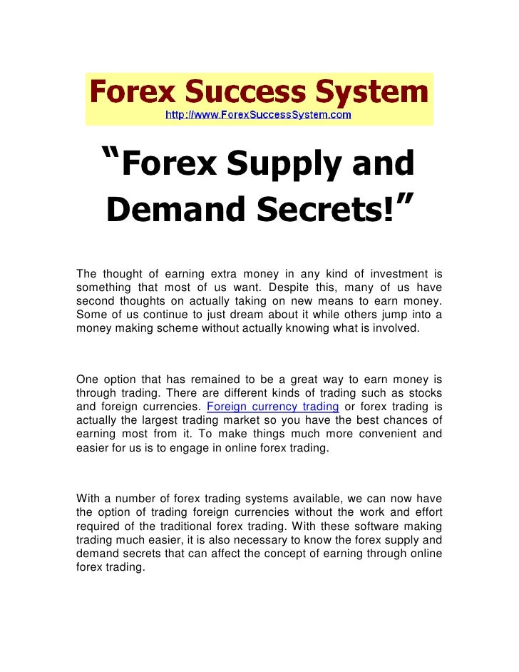 Forex supply and demand course