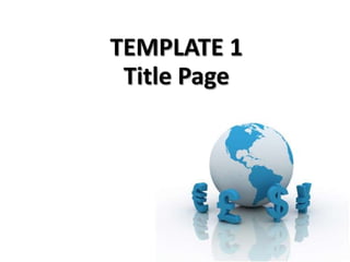 TEMPLATE 1 Title Page 