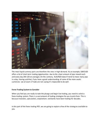 Forex trade for beginner