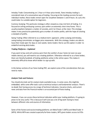 Forex trade for beginner