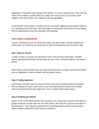 Forex trade for beginner