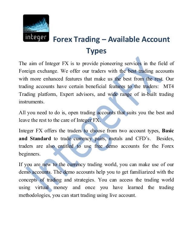 Forex Trading Avail!   able Account Types - 