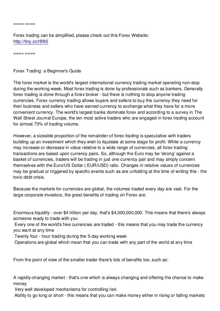 Getting Started With Forex Trading - 