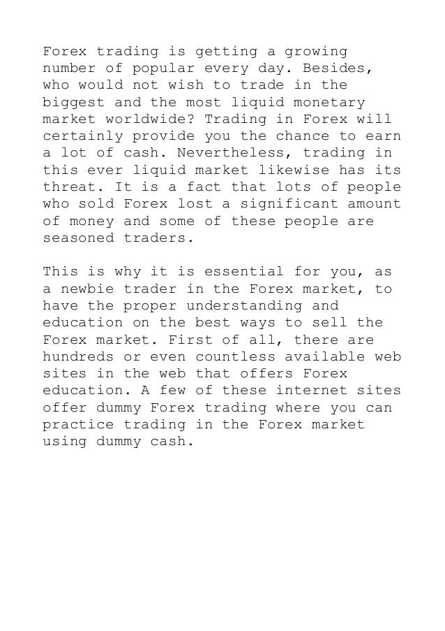 Forex 101 an educational guide for beginners
