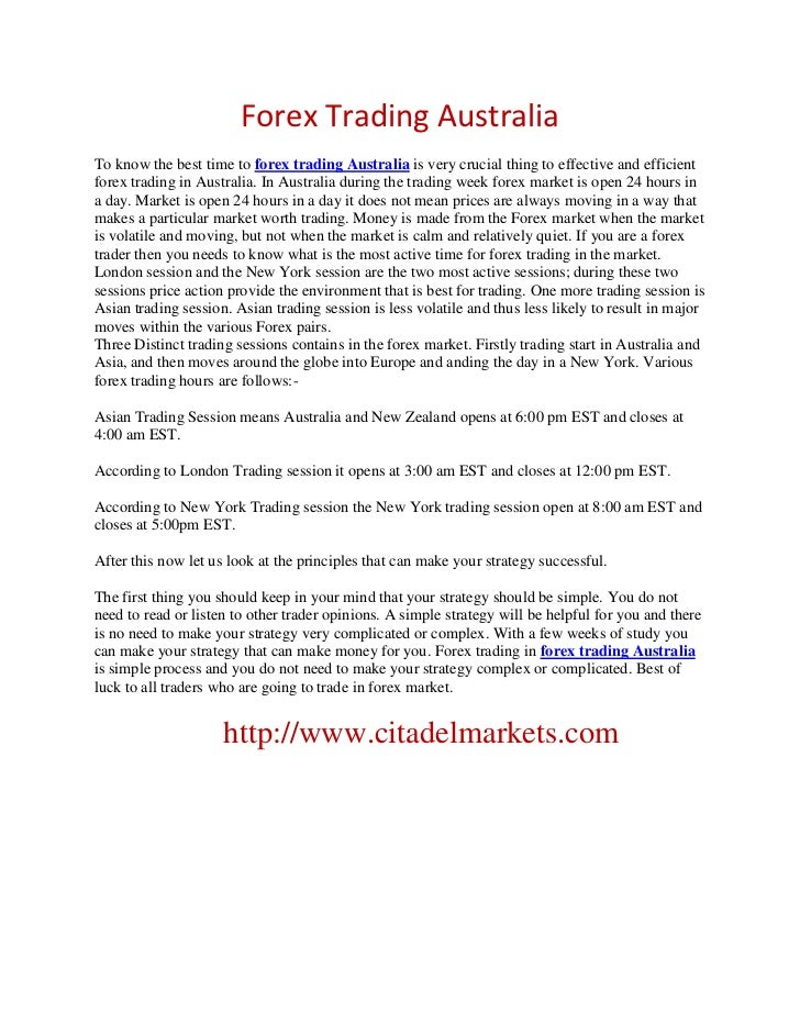 Forex Trading Australia - 